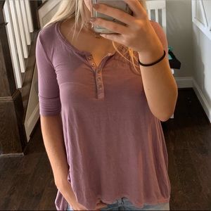 Pink Henley Top